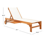 Transat d'extérieur SAFAVIEH Liubomira - 25 cm (L) x 81 cm (P) x 39 cm (H)