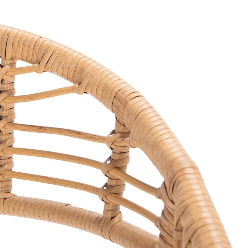 Ensemble de 3 chaises longues de jardin SAFAVIEH en rotin à motif cachemire - 61 cm (L) x 61 cm (P) x 76 cm (H)