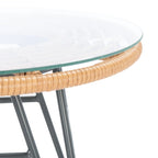 Ensemble de 3 chaises longues de jardin SAFAVIEH en rotin à motif cachemire - 61 cm (L) x 61 cm (P) x 76 cm (H)