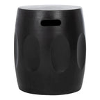 Table d'appoint ronde moderne en béton noir SAFAVIEH Hasmik pour intérieur/extérieur - 40 cm (L) x 40 cm (l) x 45 cm (H) - 40,6 cm (L) x 40,6 cm (P) x 45,7 cm (H)