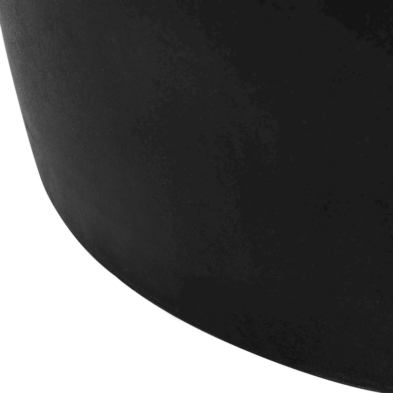 Table d'appoint ronde moderne en béton noir SAFAVIEH Hasmik pour intérieur/extérieur - 40 cm (L) x 40 cm (l) x 45 cm (H) - 40,6 cm (L) x 40,6 cm (P) x 45,7 cm (H)
