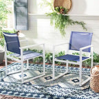 SAFAVIEH Outdoor Aiyana Stackable Chair (Set of 2) - 22 W x 22.8 D x 33 H - 22W x 33D x 23H