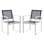 Chaise empilable d'extérieur SAFAVIEH Aiyana (lot de 2) - 56 cm (L) x 58 cm (P) x 84 cm (H) - 56 cm (L) x 84 cm (P) x 58 cm (H)