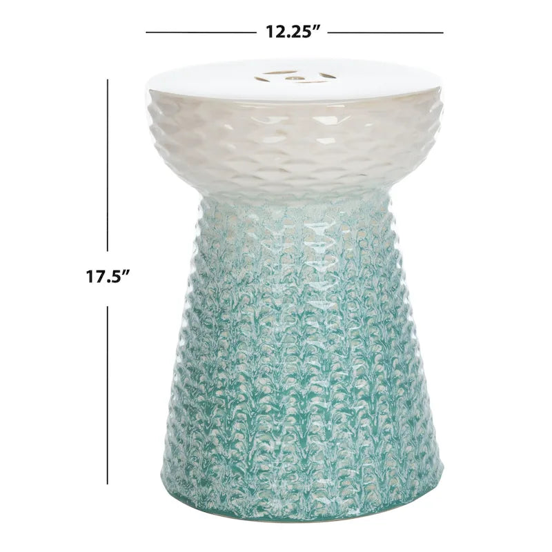 Tabouret de jardin décoratif en céramique SAFAVIEH Zetta pour intérieur/extérieur