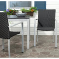 Chaises empilables noires SAFAVIEH Shelvie pour intérieur/extérieur (lot de 2) - 56 cm (L) x 58 cm (P) x 89 cm (H)