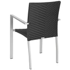 Chaises empilables noires SAFAVIEH Shelvie pour intérieur/extérieur (lot de 2) - 56 cm (L) x 58 cm (P) x 89 cm (H)