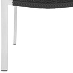 Chaises empilables noires SAFAVIEH Shelvie pour intérieur/extérieur (lot de 2) - 56 cm (L) x 58 cm (P) x 89 cm (H)