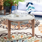 Table d'appoint d'extérieur Julina de SAFAVIEH - 74 cm (L) x 74 cm (P) x 48 cm (H)