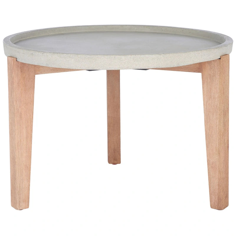 Table d'appoint d'extérieur Julina de SAFAVIEH - 74 cm (L) x 74 cm (P) x 48 cm (H)