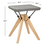 Table d'appoint d'extérieur SAFAVIEH Armance moderne gris foncé - 46 x 46 x 50 cm (18 x 18 x 20 pouces)