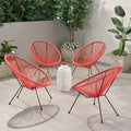 Fauteuil hamac tressé en acier et rotin PE Anson Outdoor (lot de 4) par Christopher Knight Home