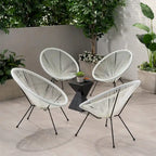 Fauteuil hamac tressé en acier et rotin PE Anson Outdoor (lot de 4) par Christopher Knight Home