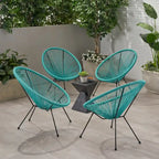 Fauteuil hamac tressé en acier et rotin PE Anson Outdoor (lot de 4) par Christopher Knight Home