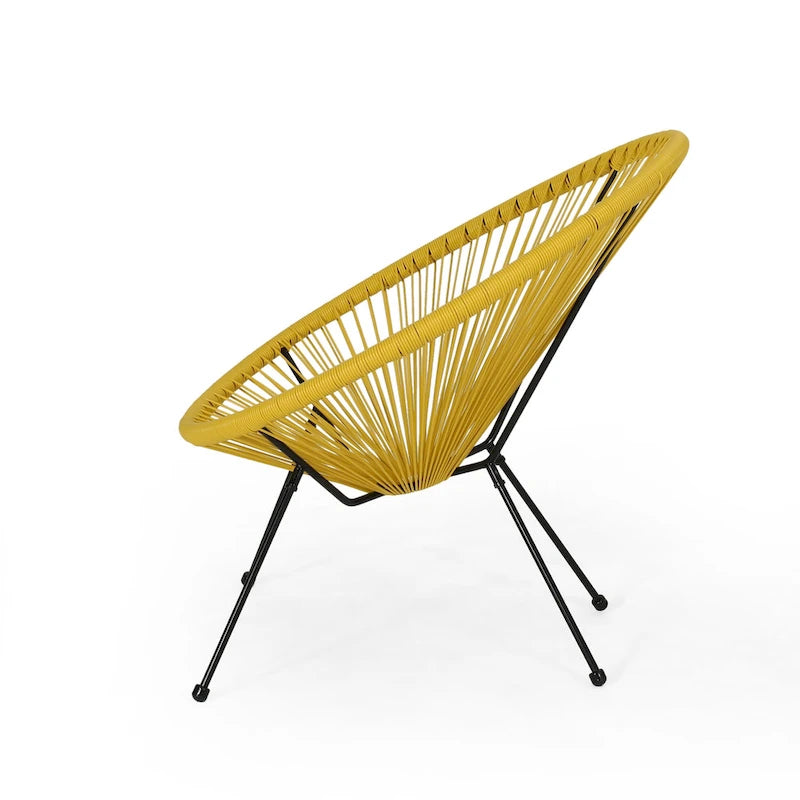 Fauteuil hamac tressé en acier et rotin PE Anson Outdoor (lot de 4) par Christopher Knight Home