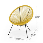 Fauteuil hamac tressé en acier et rotin PE Anson Outdoor (lot de 4) par Christopher Knight Home