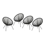 Fauteuil hamac tressé en acier et rotin PE Anson Outdoor (lot de 4) par Christopher Knight Home