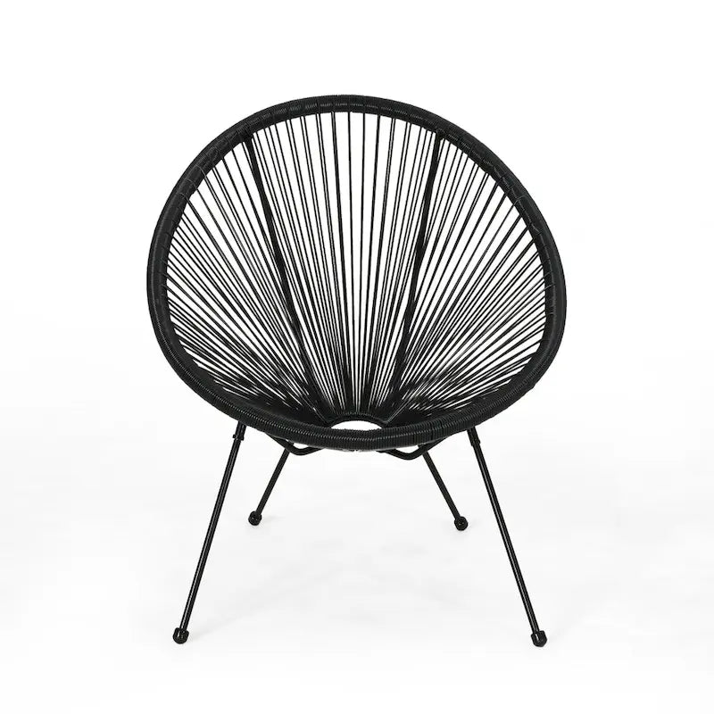 Fauteuil hamac tressé en acier et rotin PE Anson Outdoor (lot de 4) par Christopher Knight Home