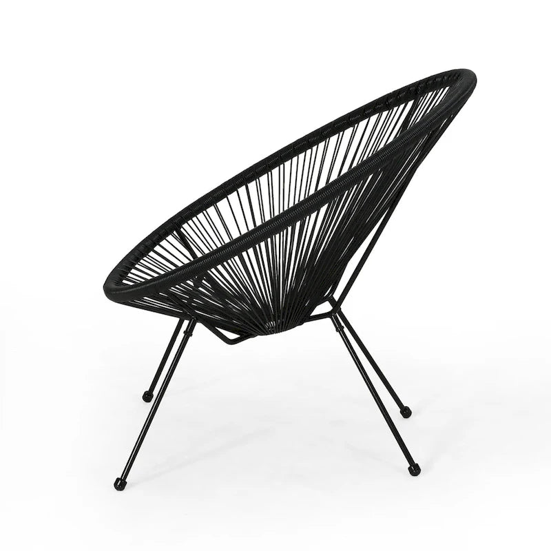 Fauteuil hamac tressé en acier et rotin PE Anson Outdoor (lot de 4) par Christopher Knight Home