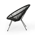 Fauteuil hamac tressé en acier et rotin PE Anson Outdoor (lot de 4) par Christopher Knight Home