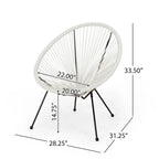 Fauteuil hamac tressé en acier et rotin PE Anson Outdoor (lot de 4) par Christopher Knight Home