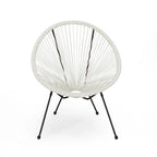 Fauteuil hamac tressé en acier et rotin PE Anson Outdoor (lot de 4) par Christopher Knight Home