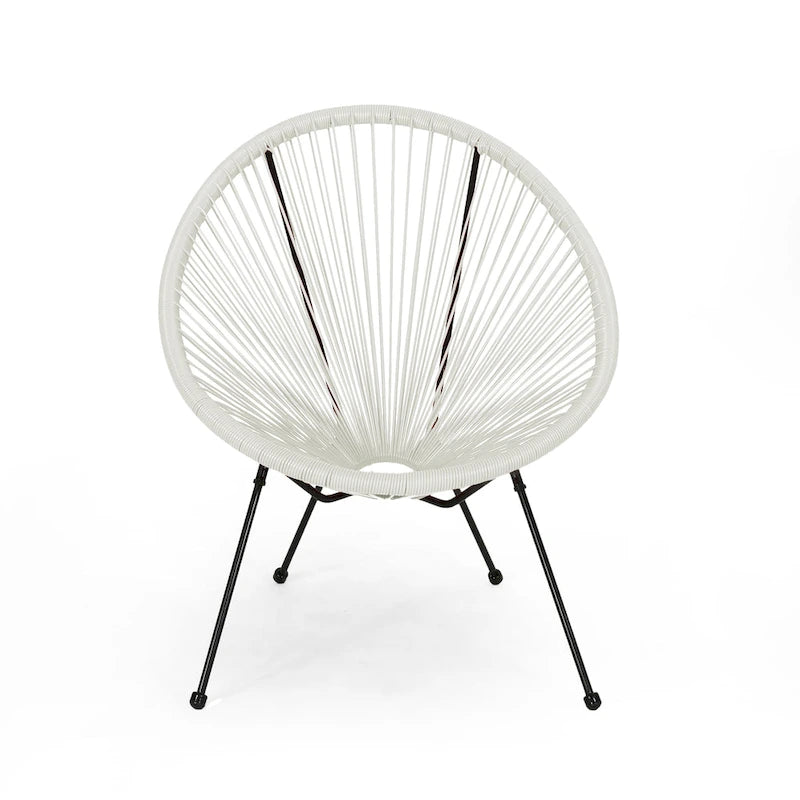 Fauteuil hamac tressé en acier et rotin PE Anson Outdoor (lot de 4) par Christopher Knight Home