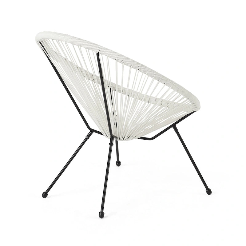 Fauteuil hamac tressé en acier et rotin PE Anson Outdoor (lot de 4) par Christopher Knight Home
