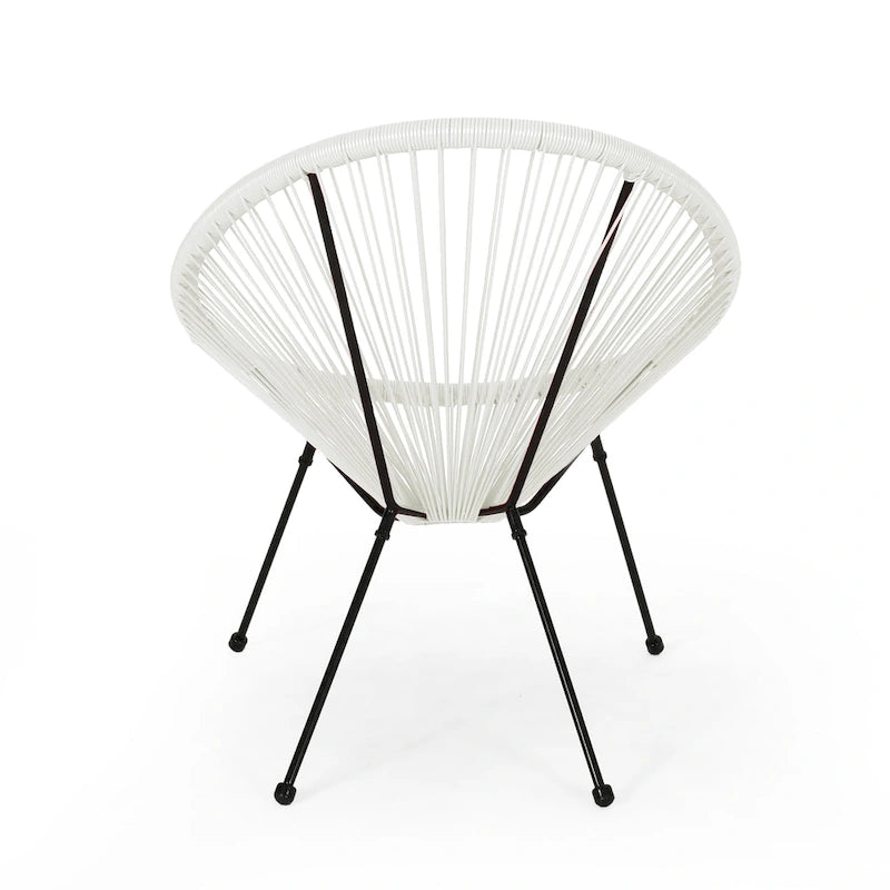 Fauteuil hamac tressé en acier et rotin PE Anson Outdoor (lot de 4) par Christopher Knight Home