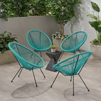 Fauteuil hamac tressé en acier et rotin PE Anson Outdoor (lot de 4) par Christopher Knight Home