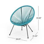 Fauteuil hamac tressé en acier et rotin PE Anson Outdoor (lot de 4) par Christopher Knight Home