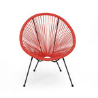 Fauteuil hamac tressé en acier et rotin PE Anson Outdoor (lot de 4) par Christopher Knight Home