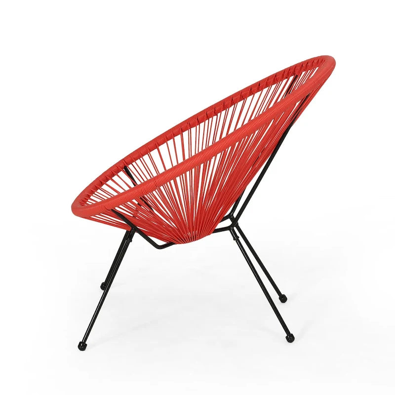 Fauteuil hamac tressé en acier et rotin PE Anson Outdoor (lot de 4) par Christopher Knight Home