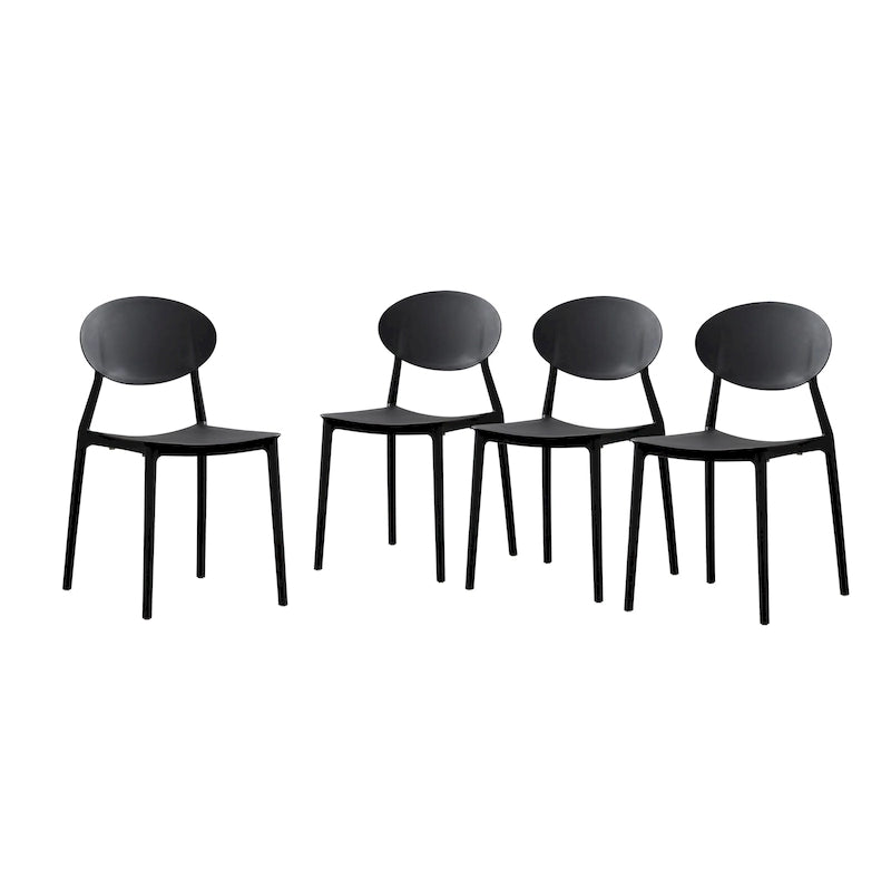 Chaises de salle à manger empilables en plastique Westlake Outdoor (lot de 4) par Christopher Knight Home