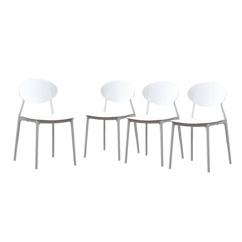 Chaises de salle à manger empilables en plastique Westlake Outdoor (lot de 4) par Christopher Knight Home