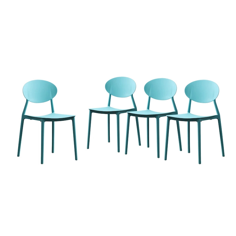 Chaises de salle à manger empilables en plastique Westlake Outdoor (lot de 4) par Christopher Knight Home