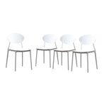 Chaises de salle à manger empilables en plastique Westlake Outdoor (lot de 4) par Christopher Knight Home