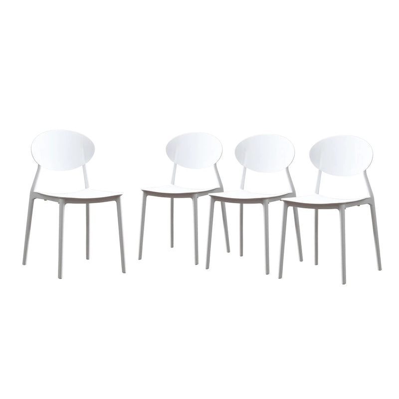 Chaises de salle à manger empilables en plastique Westlake Outdoor (lot de 4) par Christopher Knight Home