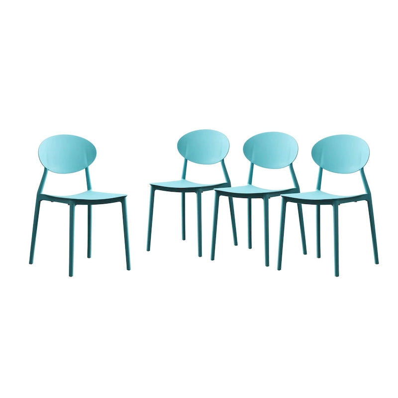 Chaises de salle à manger empilables en plastique Westlake Outdoor (lot de 4) par Christopher Knight Home
