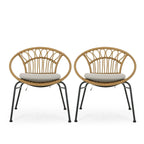 Chaises d'extérieur Banya en imitation osier (lot de 2) par Christopher Knight Home