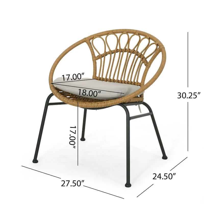 Chaises d'extérieur Banya en imitation osier (lot de 2) par Christopher Knight Home