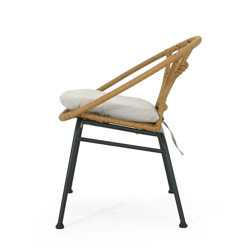 Chaises d'extérieur Banya en imitation osier (lot de 2) par Christopher Knight Home