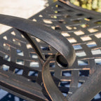 Ensemble de salle à manger carré 5 pièces en aluminium moulé Austin Outdoor par Christopher Knight Home