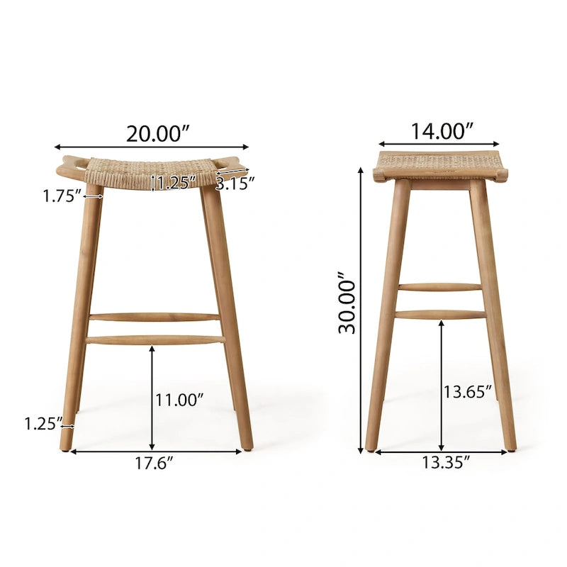 Tabourets de bar d'extérieur Pulaski Outdoor 30 par Christopher Knight Home