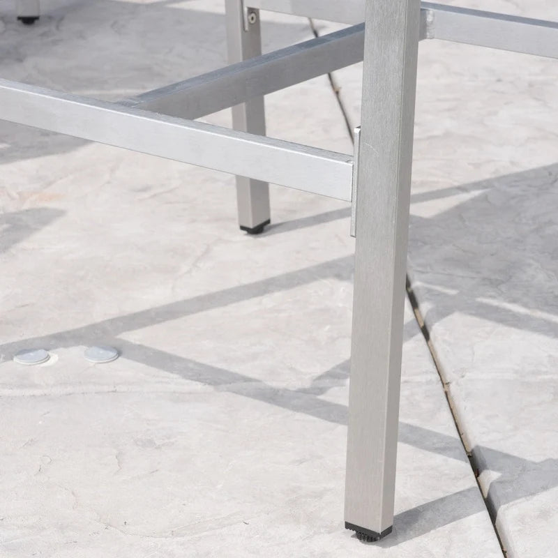 Tabourets de bar d'extérieur Cape Coral en aluminium et maille de 75 cm (lot de 2) par Christopher Knight Home