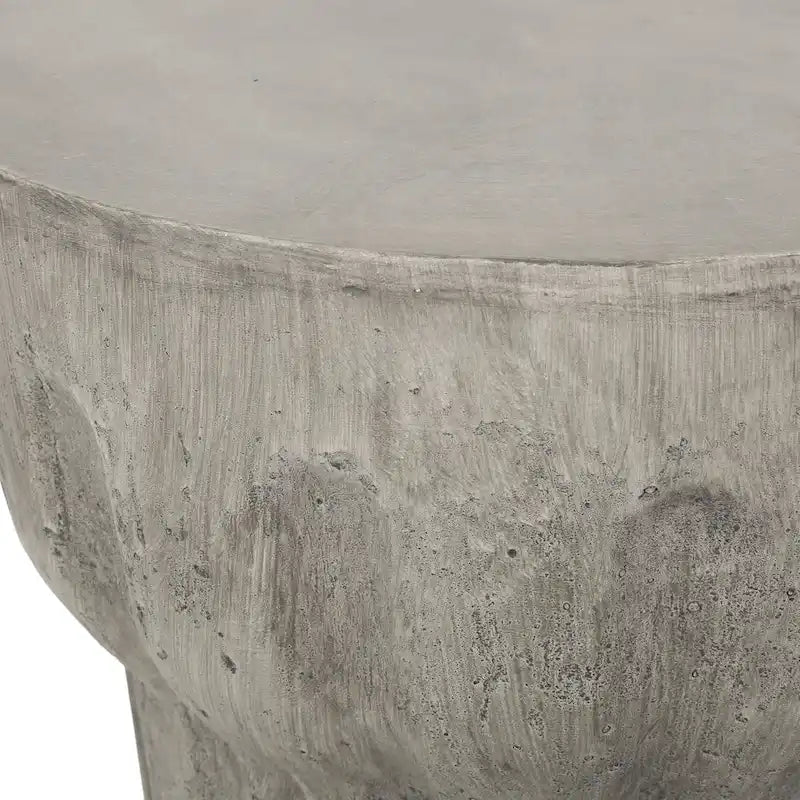 Table d'appoint d'extérieur Delphinus, style contemporain, en béton léger, par Christopher Knight Home - 40 cm (L) x 40 cm (P) x 46 cm (H)