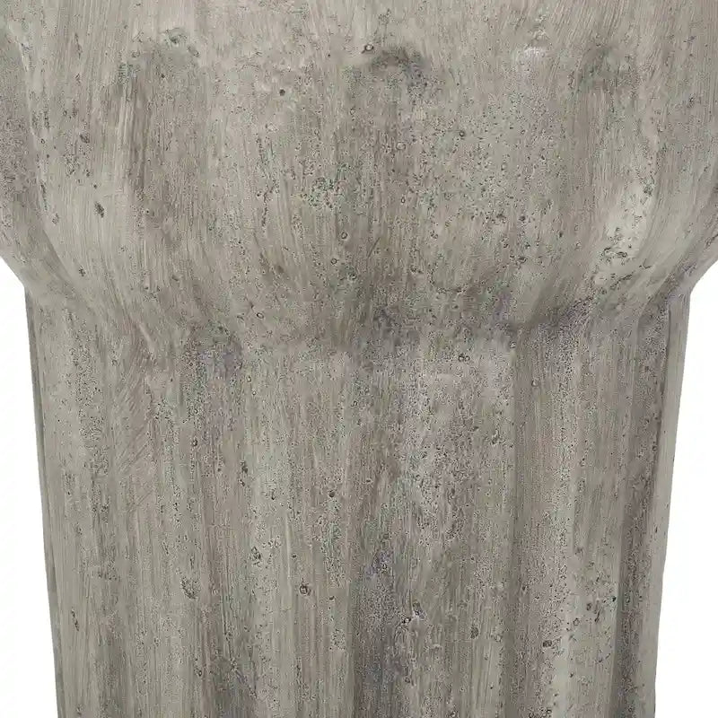Table d'appoint d'extérieur Delphinus, style contemporain, en béton léger, par Christopher Knight Home - 40 cm (L) x 40 cm (P) x 46 cm (H)