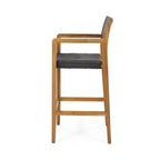 Tabourets de bar d'extérieur Genesee en acacia et osier (lot de 4) par Christopher Knight Home