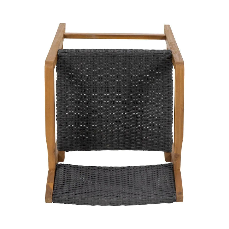 Tabourets de bar d'extérieur Genesee en acacia et osier (lot de 4) par Christopher Knight Home