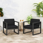 Navan Outdoor Aluminum Club Chairs (Set of 2) by Christopher Knight Home