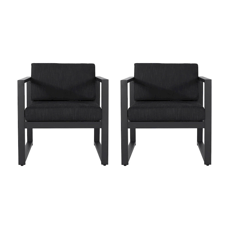 Fauteuils de jardin Navan en aluminium (lot de 2) par Christopher Knight Home